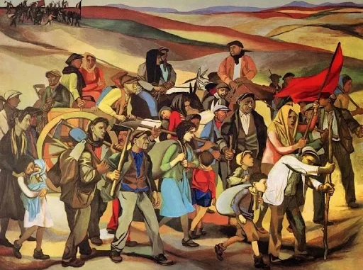 Renato-Guttuso-occupazione-delle-terre-incolte-in-Sicilia-1949-50-La-Riscossa